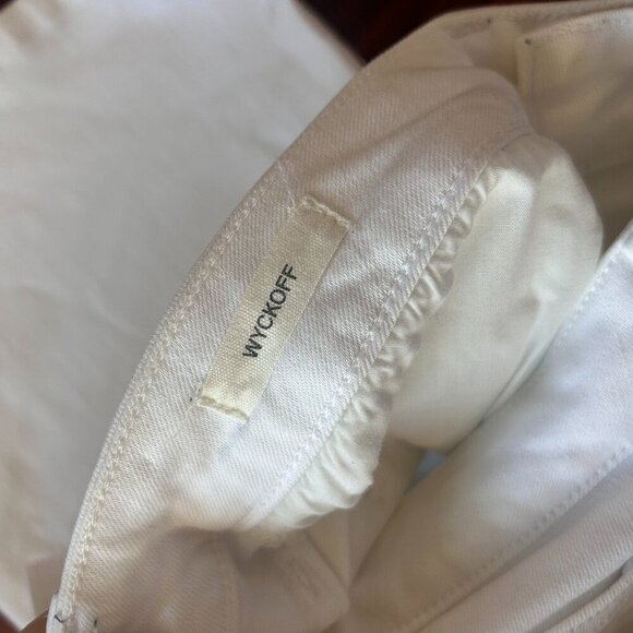 Lafayette 148 jeans Denim Wyckoff Wide-Leg Cropped White Women’s Size 27 - Picture 8 of 9